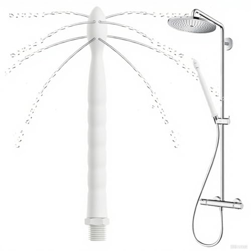 QOCUILC 1 Stück Silikon Analdusche für Duschkopf Mit 8 Löcher Klistier Douche Analdusche Aufsatz Brause Reinigungswerkzeuge für den Intimbereich von Männern und Frauen(Weiße)