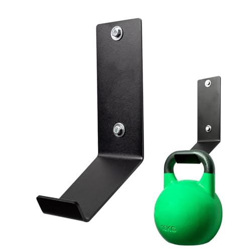 Support mural pour kettlebell en acier avec crochet space-saving