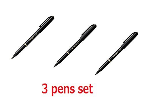 Set van 3 pennen. Uni Mitsubishi potlood Sign Pen Liv Live myt-7 zwart 24