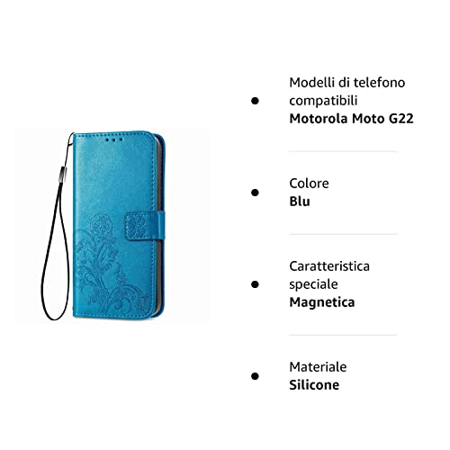WEIOU per Motorola Moto G22 Coque, Trifoglio