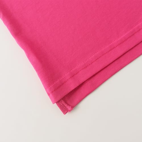 Image of Noomelfish Girls Short Sleeve Heart Pocket T-Shirts Casual Cotton Tee Tops Blouse (5-12 Years)