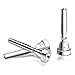 Cheerock 3Pack Trumpet Mouthpiece 3C 5C 7C Trumpet Accessories, Trumpet Mouthpiece Set with Brass Suitable for Beginners and Professional Players （Silver）