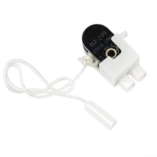 Filteilect Pull Cord Light Switch 250V Wall Mounted Electrical On/Off Switch with For Long lasting PC/PA+Alloy Housing and Flame Retardant 850°C Rating for Bathroom or Bedroom(0)