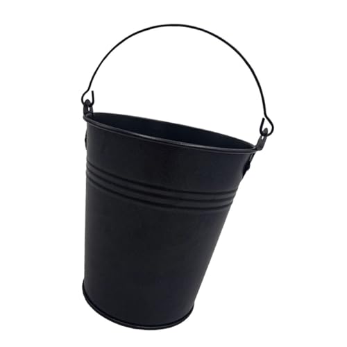 TOYZFRIENDY Cubo para Barbacoa con Asa Depósito de Grasa y Aceite para Parrilla Barril de Goteo de Chapa Galvanizada Capacidad Grande y Resistente para Limpieza Fácil