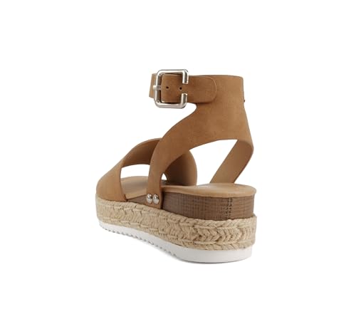 Image of Soda Little Kids /Children /Girls Topic-IIS Espadrille Flatform Wedge Open Toe Sandals