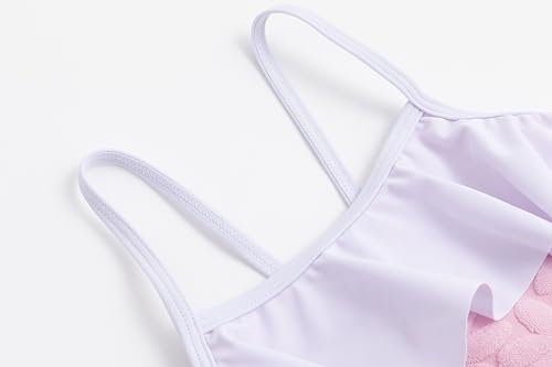 LIZENS Girls One Piece Swimwear Ruffle Trim Beach Bathing Suit 2-12 Years Floral Spaghetti for Kids Swimsuit3