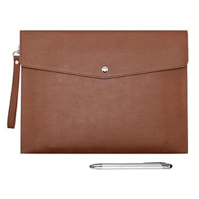 Wonderpool A4 PU cuero sobre documentos multifunción carpetas papelería bolsa - Archivo de cartera para organizador de cartas de papel y funda para tablet PC (Marrón) | Ya disponible en tu tienda friki favorita! En mundofriki.es!