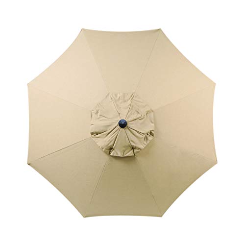 Bayside21 9Ft Market Umbrella Patio Outdoor Table Umbrella With Crank, Auto Tilt And Non-Fading Sunbrella Fabric Vented Umbrella Top, Sun Protection Upf 50+ (Beige) #TOP1