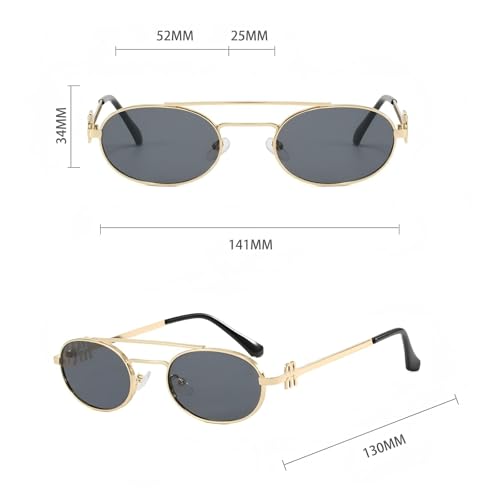 Vintage Retro Oval Sunglasses for Women 90s Y2K Trendy Sun Glasses Sunnies Sunnies3