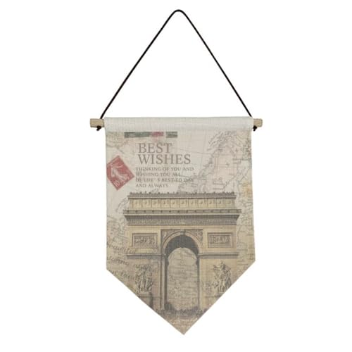 Toile Arc de Triomphe Paris drapeau déco pour salon et studio étudiant