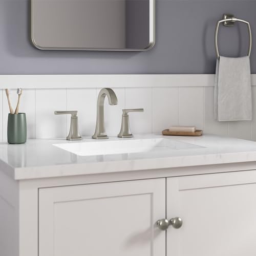 American Standard 7426801.295 Belmeade Two-Handle 8-Inch Widespread Bathroom Faucet, 1.2 GPM, Brushed Nickel thumbnail 4