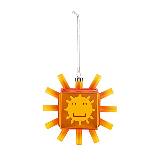 Alessi Sunflake GJ02 7 Vintage Design Christmas Decoration, Hand Decorated Blown Glass, Multi-Colour, Multi-coloured, One-size