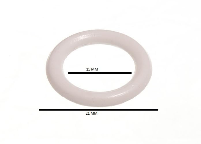 48 X 48 White Plastic Curtain Rings: 14mm Diameter - Simple & Functional Upgrade