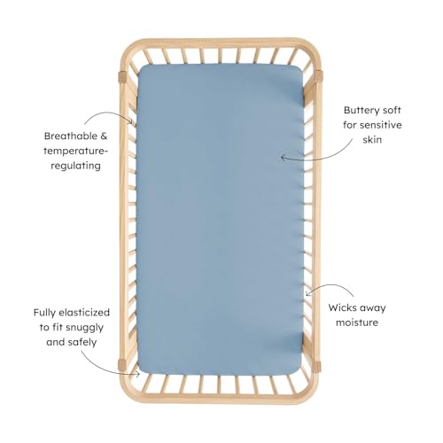 Image of Slate Crib Sheet by Kyte Baby
