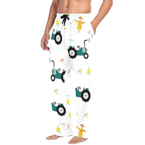 Farm Pattern Mens Pajama Pants Mens Pj Pants Comfy Cotton Pj Long Pant for Men with Pockets Size S-XXL4