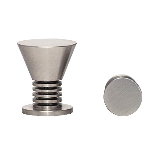 Preisvergleich Produktbild Massiv Edelstahl Möbelknopf Schrankknopf Schrankgriff Knopf Türgriff Möbelgriff matt gebürstet ø 28mm