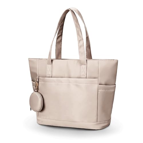 Tote Bag for Women, Large Shoulder Bags with Compartments and Zipper Handbag Purses for Travel Work Gym Yoga Nurse Teacher