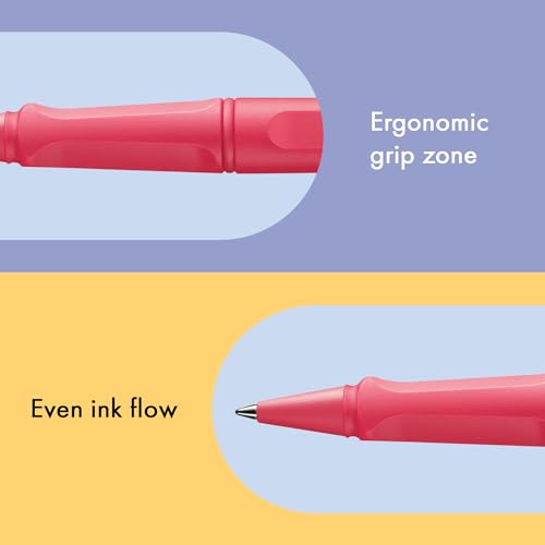 Image of Lamy Safari Sunset Rollerball Pen with Ergonomic Grip, Line Width M - For Comfortable Writing - Made of Robust ASA Plastic - with Roller Refill M 63 Black