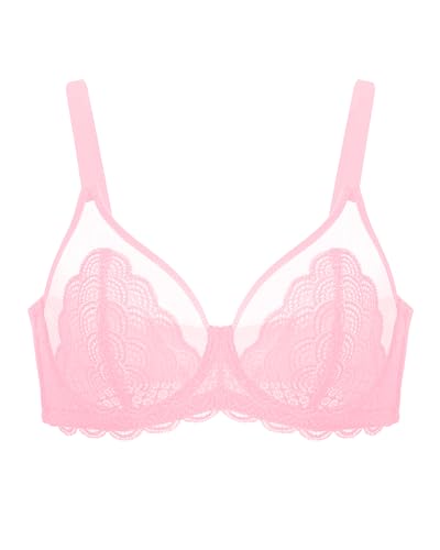 Image of HSIA Minimizer Bras for Women Large Bust Full Coverage Lace Plus Size Bra - Mermaid Scales