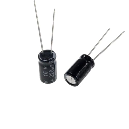 Condensateur 220uF 16V radial en aluminium 6x7mm pour filtrage de tension stable et durable