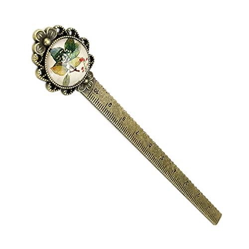 Worparsen Lineal Lesezeichen Langlebig 10 cm Lineal Retro Metall Lesezeichen Geschenk Exquisite C Cover
