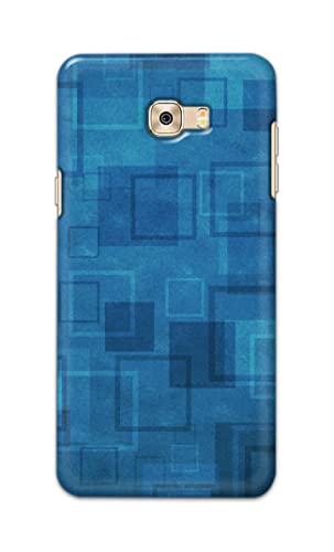 Image of Printed Hard Back Cover Case for Samsung Galaxy C7 Pro Back Cover (Plain Azure Blue) -1302