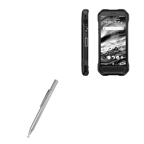 BoxWave Stylus Pen Compatible with Kyocera DuraForce Ultra 5G - FineTouch Capacitive Stylus, Super Precise Stylus Pen - Metallic Silver