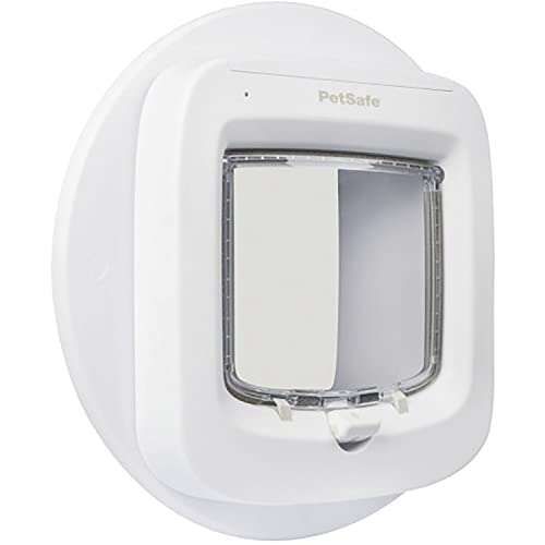 PetSafe Einbauadapter für Mikrochip Katzenklappe, Zum einfachen Einbau in Türen und Wänden aus Glas oder Metall, Weiß, 1 Stück (1er Pack)