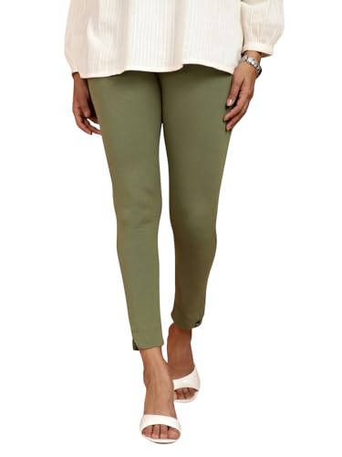 Image of TWIN BIRDS Women Cotton Blend Kurti Pants | Sleek Ethnic Daily Trousers