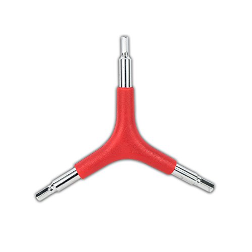 YOUMI Y-förmiger Fahrrad-Inbusschlüssel-Set – 3-teilig, Größen 2,5-10 Mm, Silber/rot