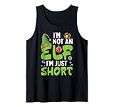 Funny Christmas Im Not An Elf Just Short Xmas Men Women Kids Tank Top