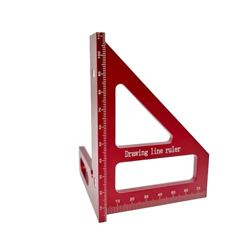 CCKUYT Aluminum Alloy Triangle Ruler 45°/90° Protractor Multi Angle Layout Measuring Tools