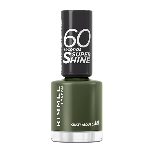 Rimmel London, 60 Seconds Super Shine, Esmalte de uñas, 882 Crazy About Cargo, 8 ml