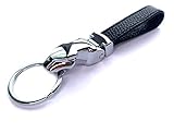 Mehr Jaguar Top-grain Leather Key Chain - Elegant Keychain (Black)