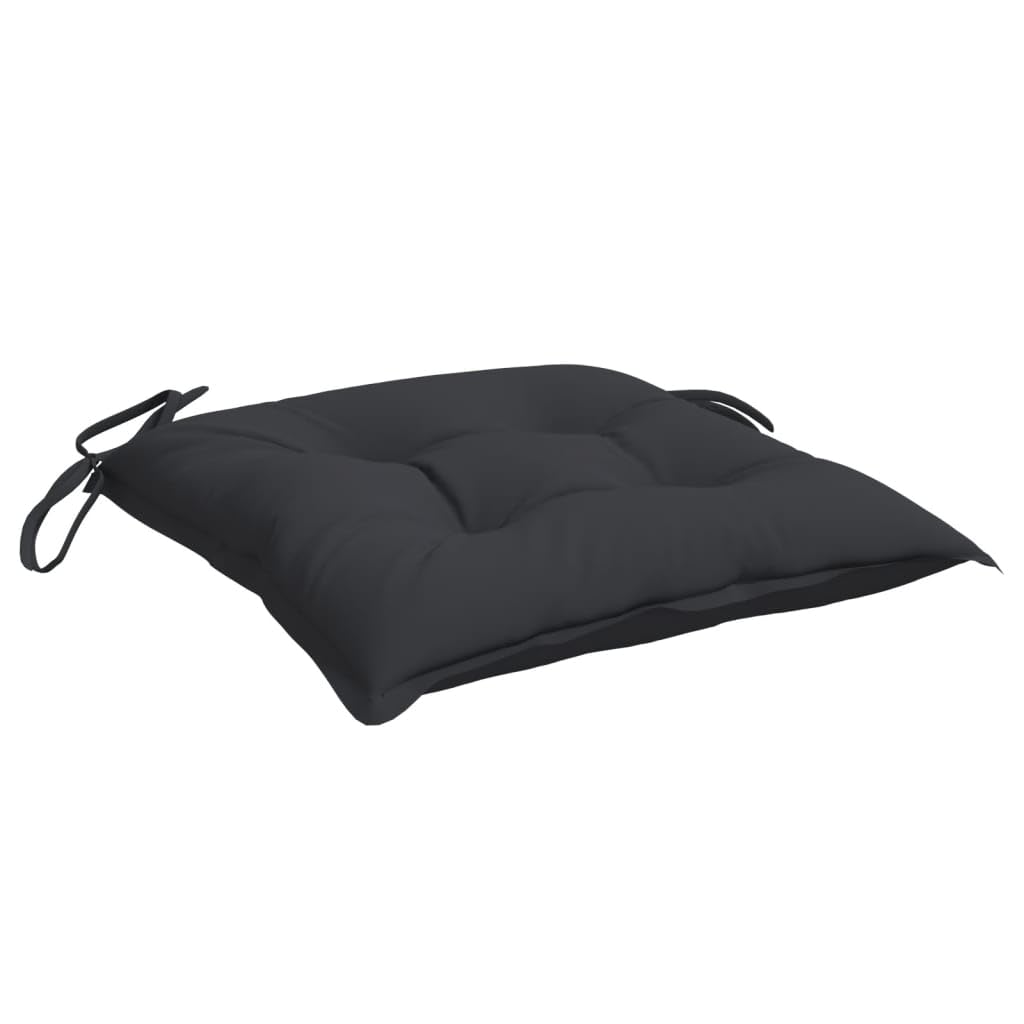 vidaXL Lot de 4 Coussins de Palette, Galette de Siège Imperméable, Coussin de Jardin, Décoration d'Extérieur Terrasse, Noir 50x50x7 cm Tissu Oxford