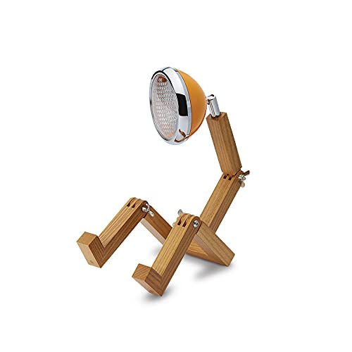 Piffany Mini Mr. Wattson Lampe de table à LED, design élégant et minimaliste, alliage de haute qualité en bois de frêne – MC Laren Orange