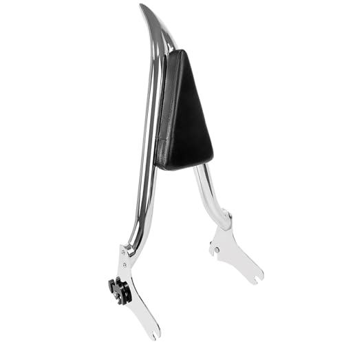 Detachable Chrome Sissy Bar Passenger Backrest Rear Pad Compatible for Harley Davidson Touring 1997-2008 Road King Electra Glide Street Glide FLHR FLHX FLHT FLTR [26 Inches] - Thumbnail 7
