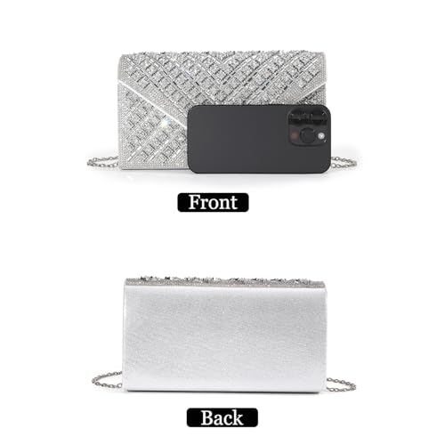 Image of Rhinestone Clutch Purse for Women, Sparkly Evening Handbag
