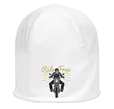 Ride Free Motorrad-Werkstatt, Unisex, dünne Baumwolle, dehnbar, Weiß