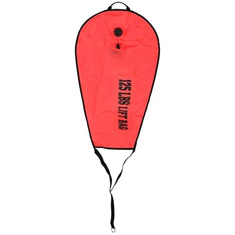Keenso Bolsa de elevación de Buceo, Seguridad de Buceo 60LBS/125LBS Bolsa de elevación Válvula de Descarga Bombeo Snorkels Accesorio de Buceo para Rescate Tesoro de Rescate(125 LBS) Cover