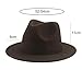 Kid Boys Girls Wool Felt Cowboy Hat Classic Wide Brim Fedora Hat Panama Cap Jazz Hats Fashion Clothes Accessories (Coffee, 4-10 Years)