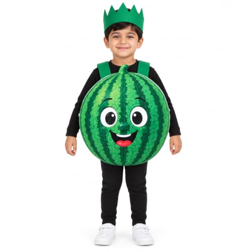 Image of Raj Costume Kids Fruit & Vegetable Fancy Dress Costume | Soft Felt Fruit and Vegetable Cutout Costume for Boys & Girls | School Annual Function
