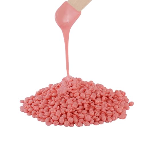 Image of PURPLESKY Wax Beads, 1lb Coarse Beads for Hair Removal - Suitable for Face, Legs, Chest, Back, Bikini (Rose Scent)