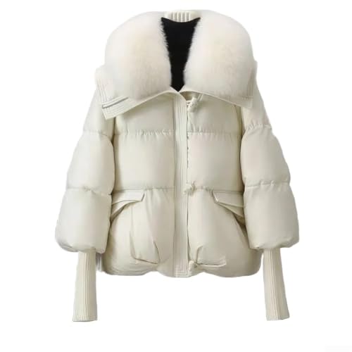 Parka d'hiver femme manteau chaud en duvet de coton épais veste noire avec grand col M