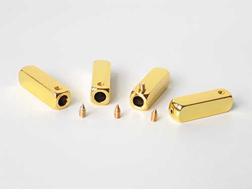 Metal Aglets Shoelace Tips ( Set of 4 Tips And Screws Includes Screwdriver) (Gold) - Thumbnail 4