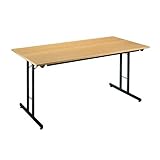 tables multi usages Livrée montée Générique Table Multi-usages Pliante L 160 x P 80 cm (Hêtre/Noir)