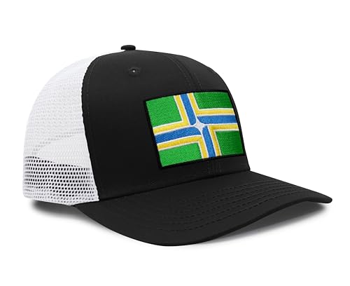 Image of International Tie City Hat for Men and Women, Adjustable Snapback Trucker Baseball Cap with Embroidered Patch