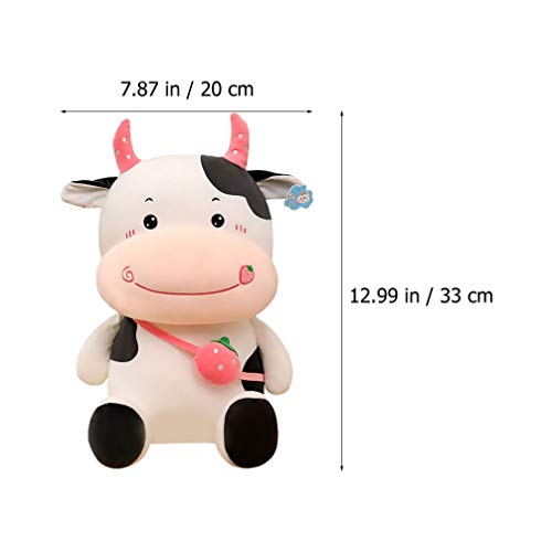 ABOOFAN Vaca Pelúcia Animal Ano de Pelúcia Boi Pelúcia Pelúcia Pelúcia Animal Travesseiro Withink Mo
