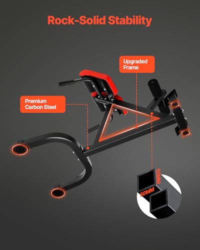 VEVOR römischer Stuhl Hyperextensionsbank 136 kg belastbare verstellbare Extensionsmaschine, Multifunktions-Trainingsgerät für Bauchmuskeltraining, Fitness-Hantelbank für das Heim-Fitnessstudio – Bild 6