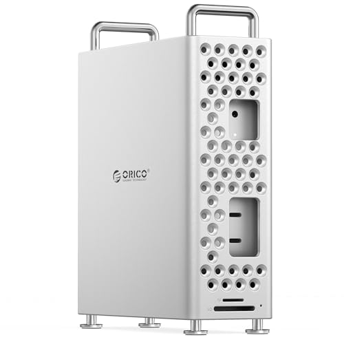 ORICO Mini Proスタンド 5-IN-1 USB-Cハブ 10Gbps内蔵高速転送SSD 512GB NVMe M.2 Type 2280、内蔵ソフトシリコンライナー、工具不要設置（MS10-512G）